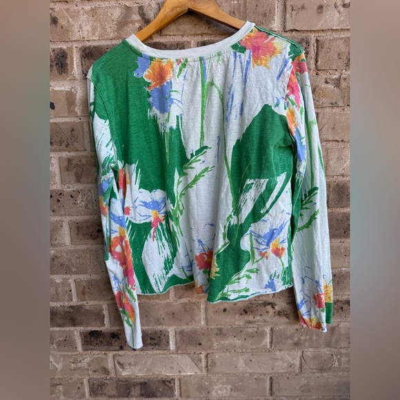 Anthropologie Sonal Nathwani for Maeve Long-Sleeve Printed Tee size Medium - Picture 6 of 9